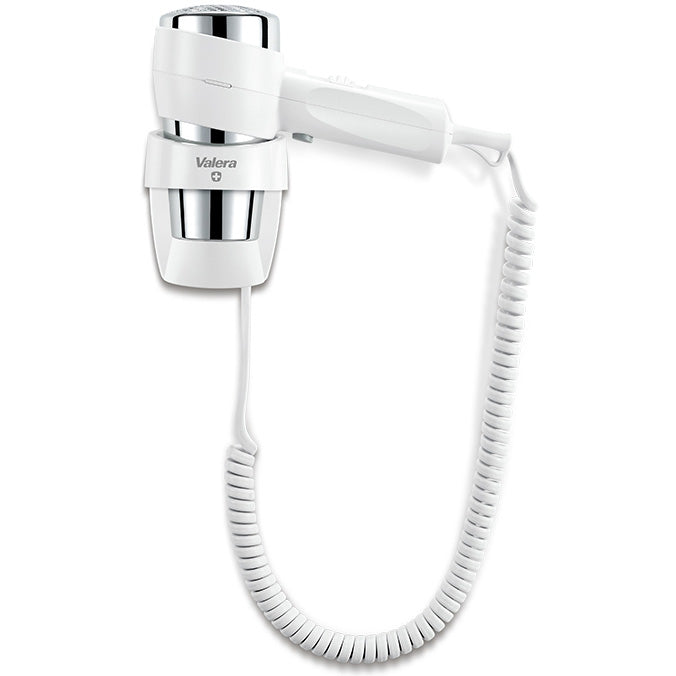 Uscator de par cu montaj pe perete Valera Action Super Plus 1600 White, 1600W, 2 setari pentru intensitatea aerului, 3 trepte de temperatura, inclusiv aer rece, Alb