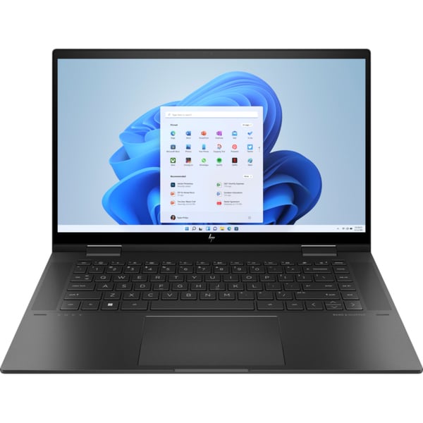 Laptop 2 in 1 HP Envy x360 15-ey0009nn, AMD Ryzen 5 5625U pana la 4.3GHz, 15.6" Full HD, 16GB, SSD 1TB, AMD Radeon Graphics, Windows 11 Home, Negru