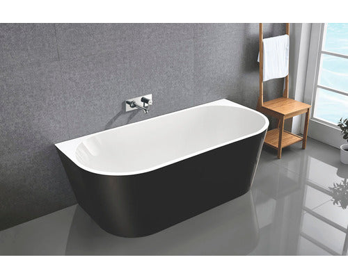 Cada de Baie Dreptunghiulara Freestanding Linea Combine, 170x80x58 cm, Acril, Exterior Negru, FR03