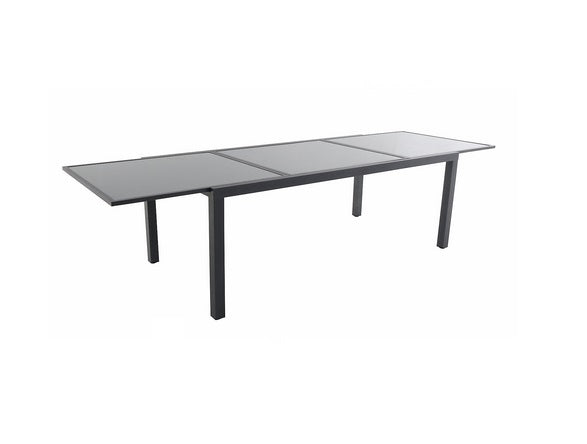 Masa de gradina Baru, Gri, 75 cm x 200/300 cm x 100 cm