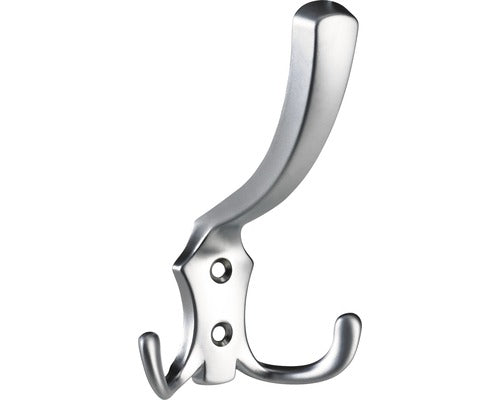 Cuier Pentru Mobila Cu 3 Carlige Hettich Classic 77x125 Mm, Zamac Nuanta Aluminiu