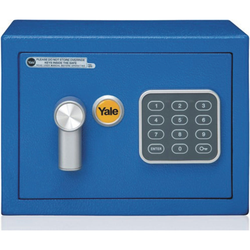 Seif yale standard rezidential mini ysv/170/db2 se livreaza cu 2 chei se blocheaza la introducerea consecutiva a 3 coduri