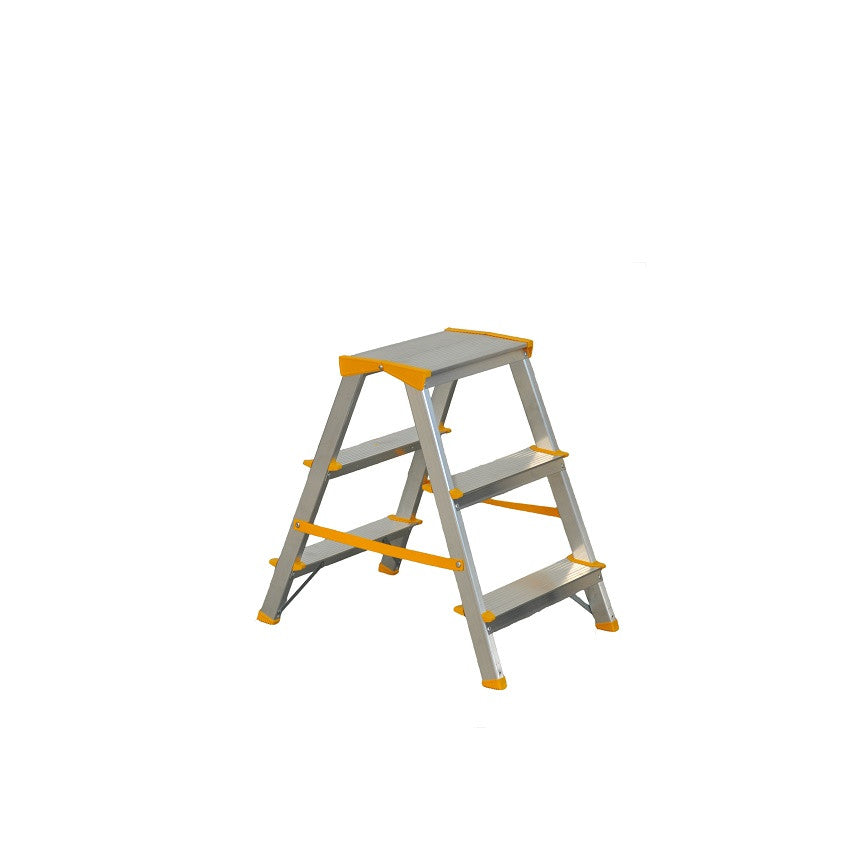 Scara aluminiu Alverosal, 2 tronsoane, 3 trepte, inaltime 0.61 m