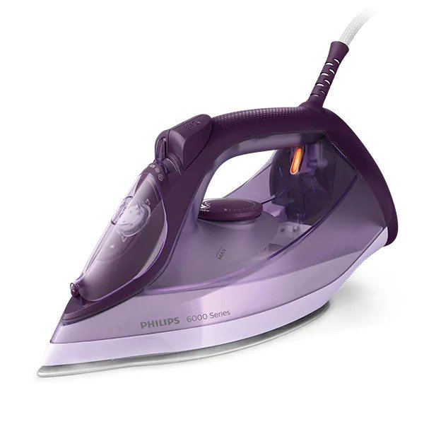Fier de calcat cu abur Philips Seria 6000 DST6009/30, 2600W, Abur continuu 40g/min, Jet 230g, Talpa Ceramica, CalcClean, Mov