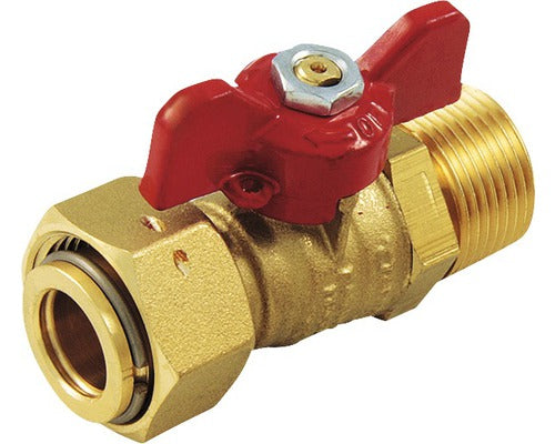 Robinet De Trecere Pentru Apa, Cu Piulita Si Fluture, Filet Interior-exterior 1/2”x1/2”