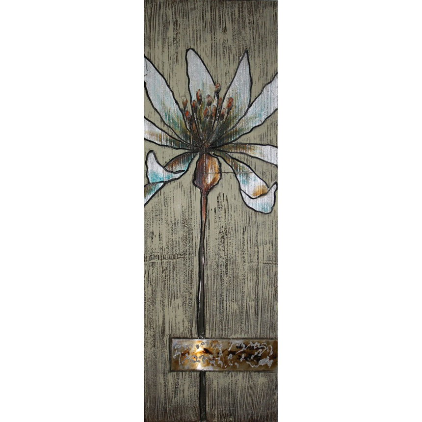 Tablou pictat manual Floare, Mendola Interior, 120x40cm