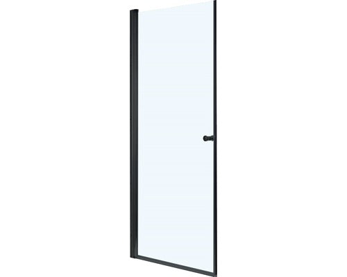 Usa dus batanta basano Modena black 90x197,5 cm sticla transparenta profil negru mat