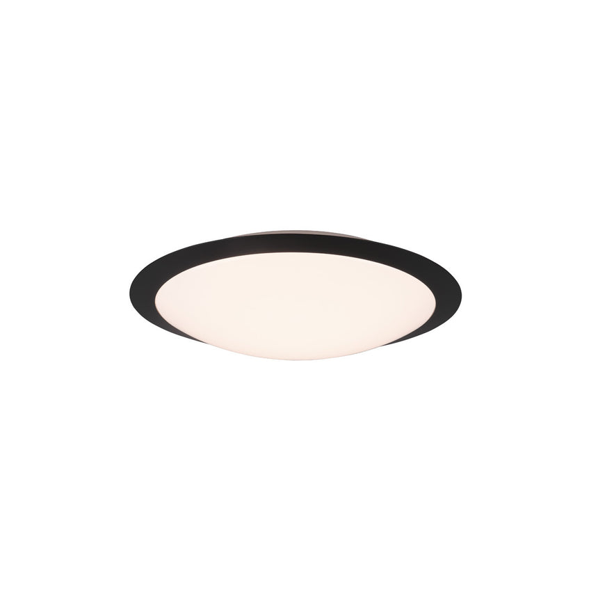 Lustra moderna, Trio, Rotunda, LED, Plastic, Alb/Negru