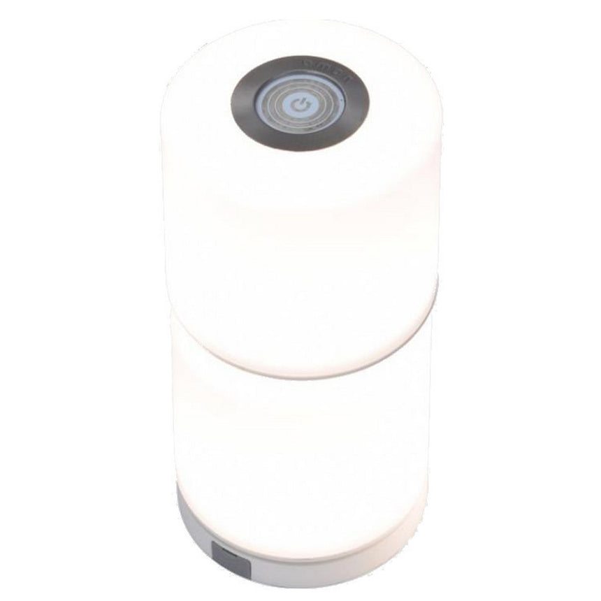 Lampa decorativa, Lutec, Plastic, Lumina LED, Alb/Gri
