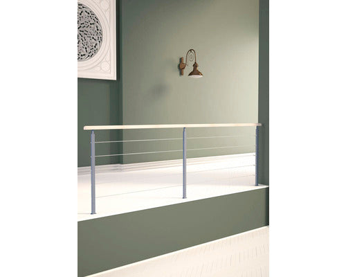 Balustrada Etaj Alsace 320x100 cm Fag cu Cabluri Metalice