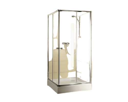 Cabina de dus patrata Radaway Classic C, 80x80x185 cm, sticla securizata transparenta, profil crom