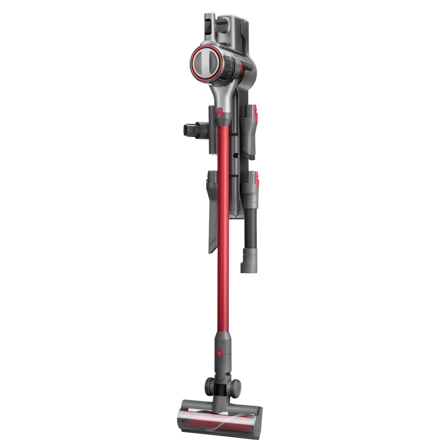Aspirator vertical fara fir Roborock H7, 3 moduri de curatare, 480W, autonomie 90 min (modul Eco) /45 min (mod normal) /8 min (mod maxim), recipient praf 500ml, filtre detasabile, ecran OLED, Li-Po, reincarcare 2.5 ore, rosu/ gri