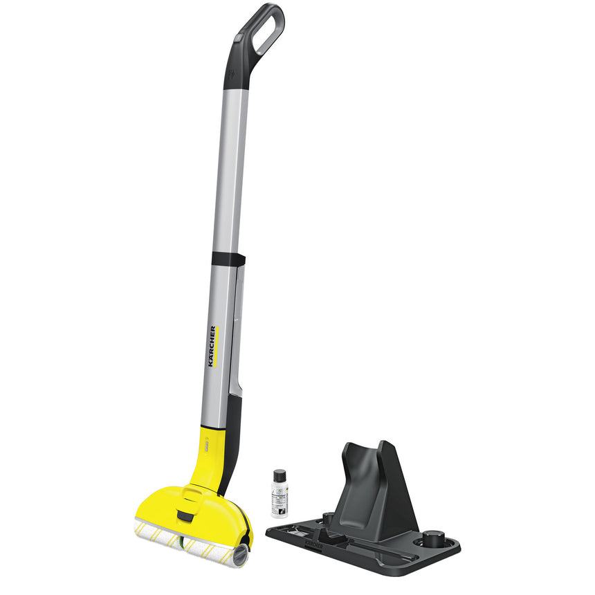 Mop electric Karcher FC 3 Cordless, Li-Ion 7.2V, 500 rpm, sistem cu doua rezervoare, 1 set de role, Galben
