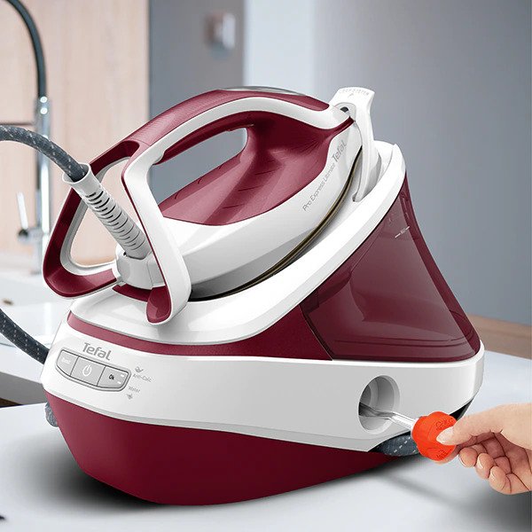 Statie de Calcat Tefal Pro Express Ultimate GV9711E0, 3000W, 590g/min, 1200ml, talpa Durilium, Visiniu-Alb
