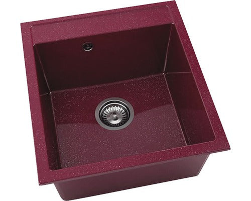 Chiuveta Bucatarie Cu O Cuva Fat Avangard 224 51x46 Cm, Fara Picurator, Marmura Compozita Silver Violet