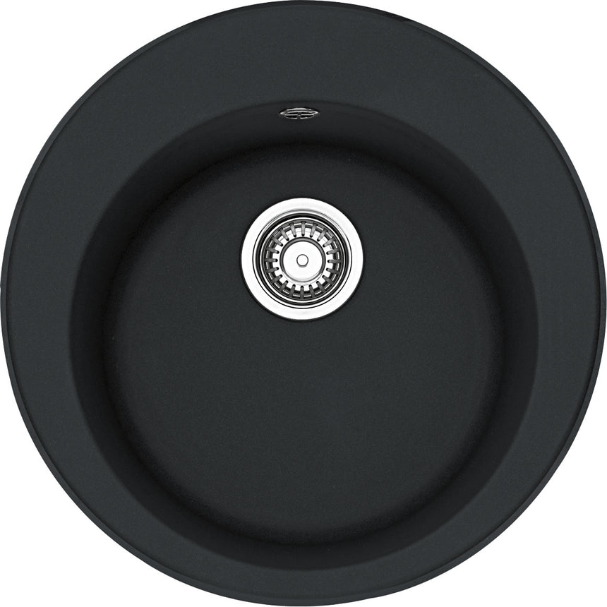 Chiuveta bucatarie fragranite Franke ROG 610, adancime cuva 18.5 cm, 51 cm, Negru Grafit