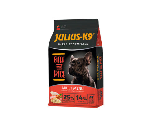 Hrana Uscata Pentru Caini Julius k9 Adult Essentials Cu Vita Si Orez 12 Kg