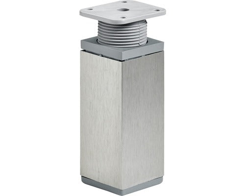 Picior Mobila Patrat Hettich 40x40x(100-115) Mm, Inaltime Reglabila, Otel Inoxidabil