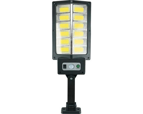 Lampa solara pentru iluminat stradal Flink FK-LS-6280C, cu senzor, telecomanda, 30W, 250 lm, acumulator 2x18650 LI, 3.7V, 2400mAh, IP44, temperatura lumina rece (6500K)