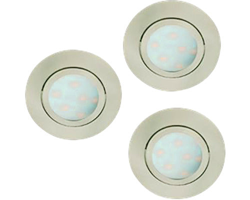 Spot Incastrat Zujar, Ø90 Mm, Nichel Mat, Pachet 3 Bucati