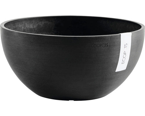 Ghiveci Ecopots Brussels Plastic Ø 35 Cm H 16, 5 Cm Gri Inchis