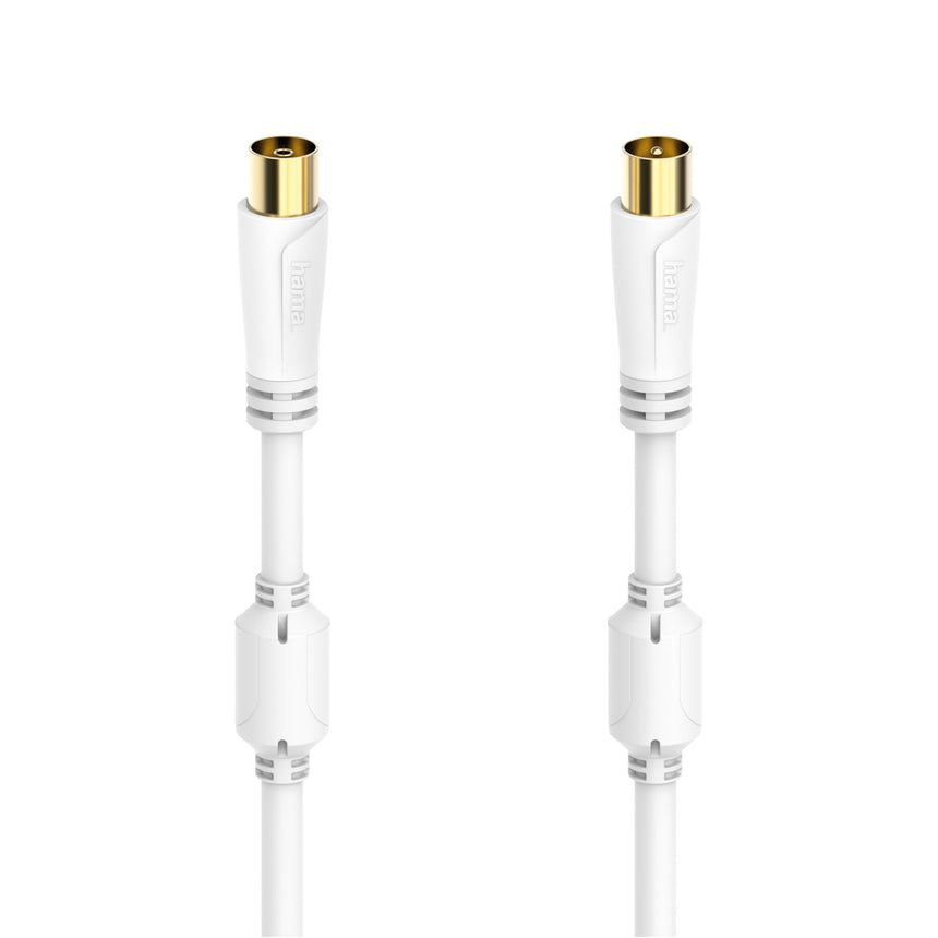 Cablu coaxial Hama 205249, tata-mama, 7.5 metri, alb, 100dB
