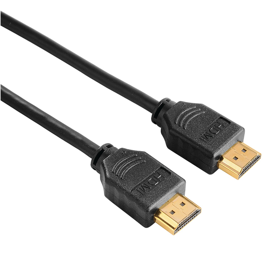 Cablu HDMI Hama 205002, tata-tata, 4k, Ethernet, 1.5 metri aurit, negru