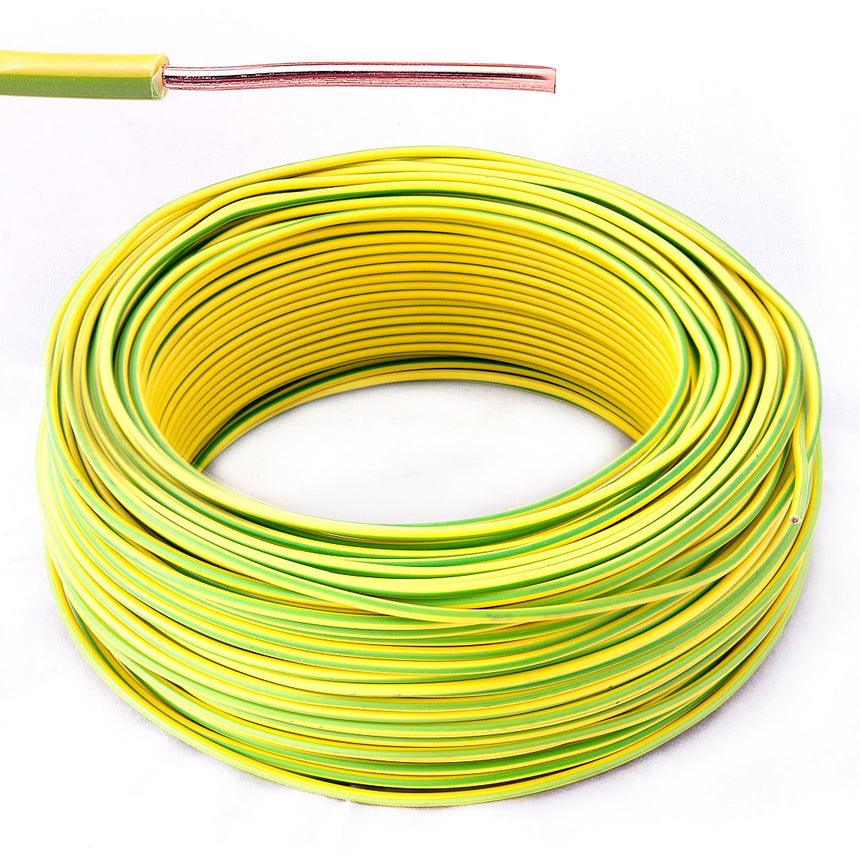 Conductor electric FY/H07V-U 2.5 mmp verde/galben, 100 m cupru