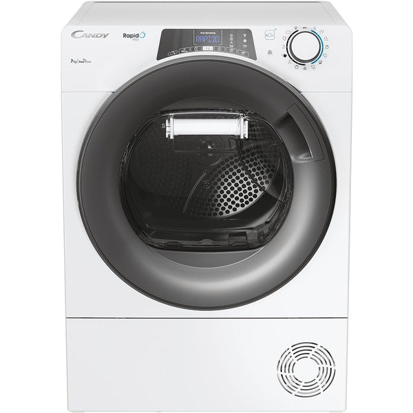 Uscator de rufe Candy Rapido Pro RP4 H7A2TRE-S, Pompa de caldura, 7 Kg, Clasa A++