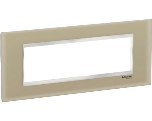 Rama Aparataje Schneider Easy Styl 7 Module, Sticla Maro Deschis