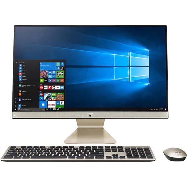 Sistem All in One ASUS Vivo V241EAK-BA029R, 23.8" Full HD, Intel Core i7-1165G7 pana la 4.7GHz, 8GB, SSD 256GB, Intel Iris Xe Graphics, Windows 10 Pro, Auriu-Negru