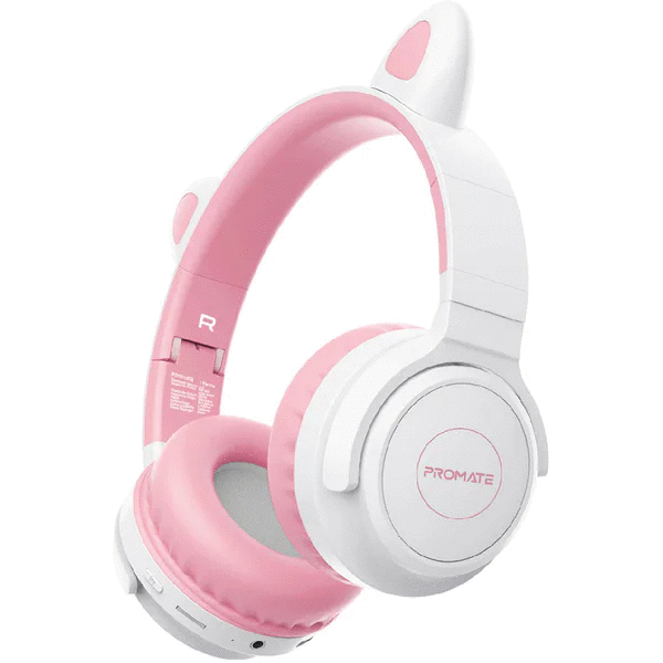 Casti Pentru Copii PROMATE Panda, Bluetooth, On-ear, Microfon, Roz