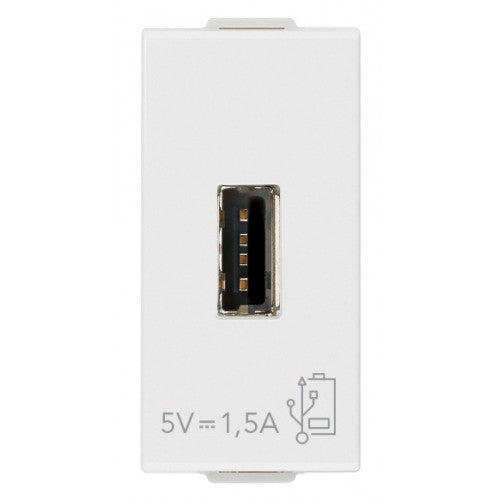 Priza USB 1M alb, 5V 1.5A, Vimar Neve, 09292