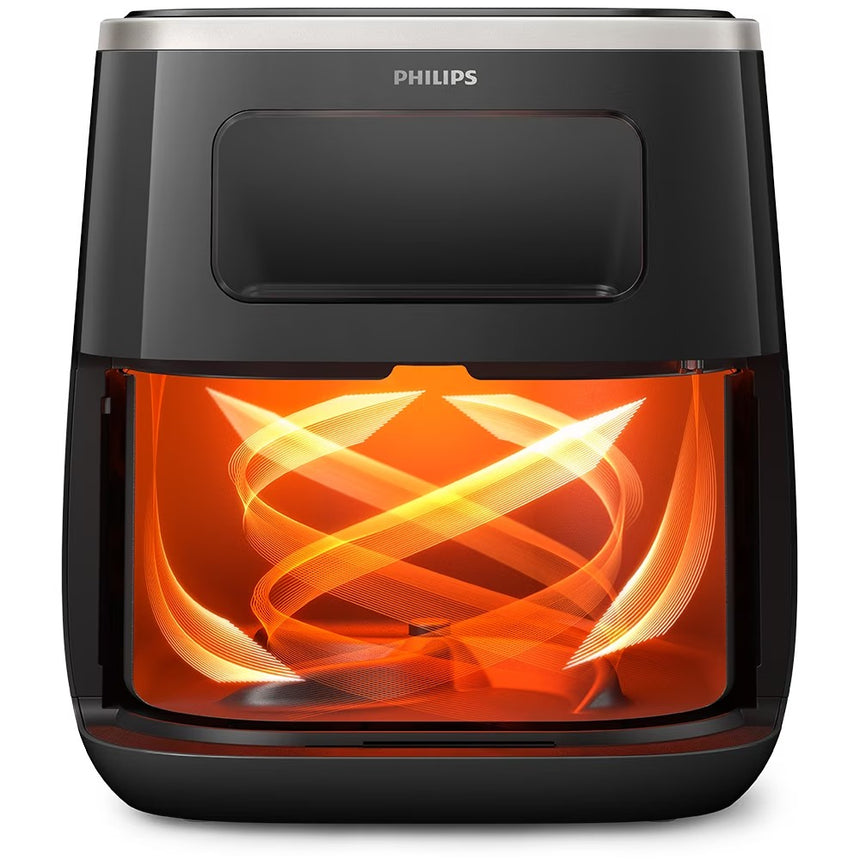 Friteuza cu aer cald Seria 3000 Airfryer XL HD9257/80, 1kg, 5.6l, 1700W, Negru-argintiu