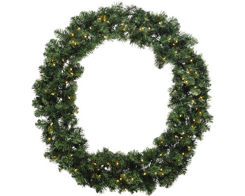 Corornita Artificiala Lafiora Chamonix Cu Led Ø 45 Cm H 10 Cm Verde