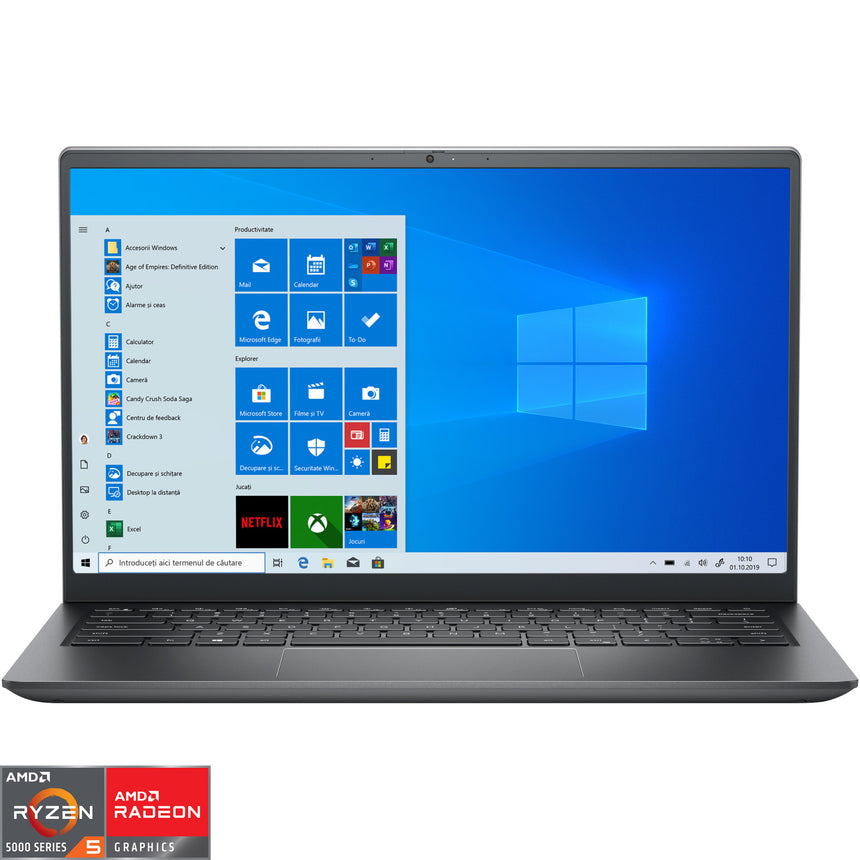 Laptop Dell Vostro 5415 cu procesor AMD Ryzen™ 5 5500U, 14.0" FHD, 8GB, 512GB SSD, AMD Radeon Graphics, Windows 10 Pro, Titan Gray