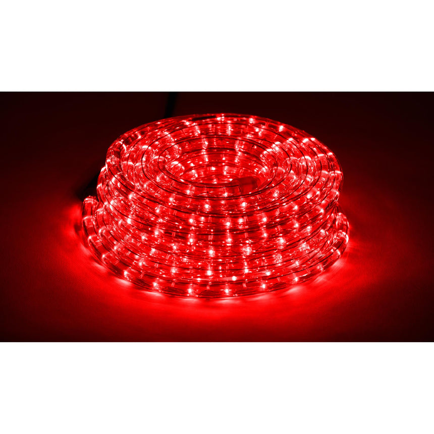 Instalatie Craciun Tub luminos Flink 13mm, 36 minibecuri/m, 20m, rosu, alimentare inclusa