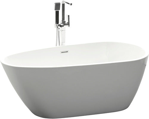 Cada de Baie Ovala Freestanding Egg Elegant 150, Acril, 75x150x60 cm, Alb-Gri