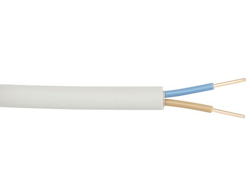 Cablu Nym-o 2x1, 5 Mm² Gri, Inel 20m, Manta Din Pvc Conform Din Vde 0281-1