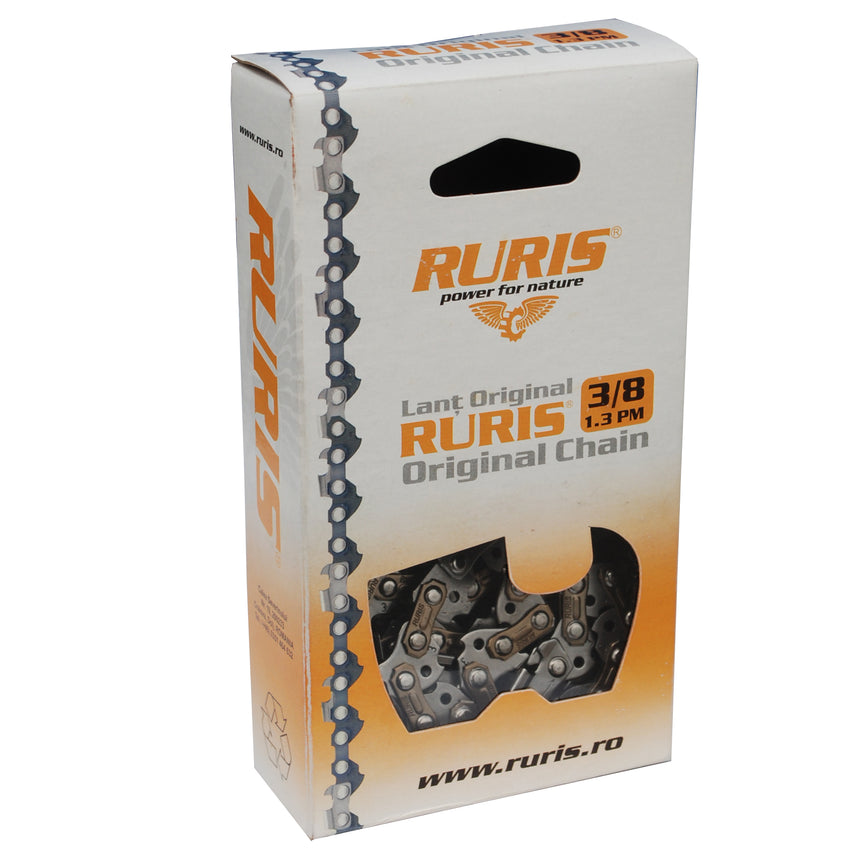 Lant pentru drujba/motofierastrau Ruris, lungime 40 cm, grosime 1.3 mm, 3/8 pas lant, 28+1 dinti