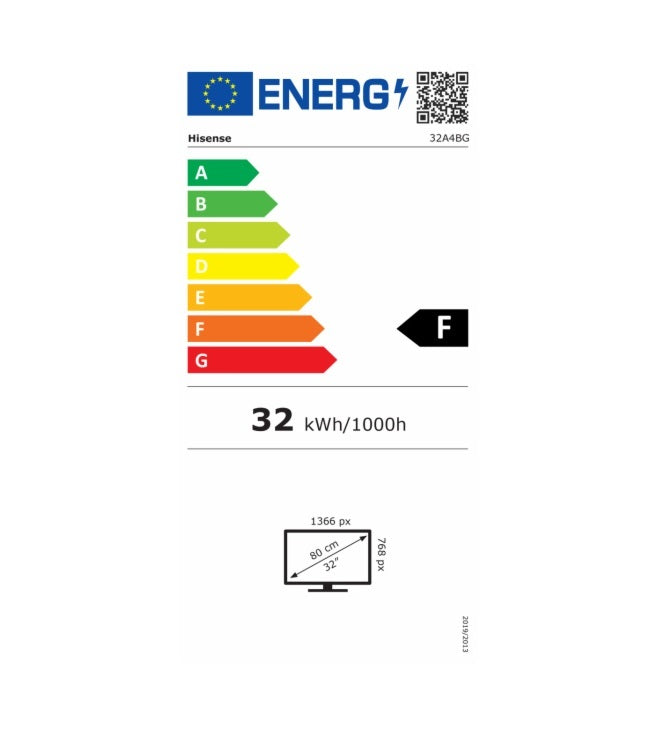 Televizor HIsense 32A4BG, 80 cm, Smart, HD, LED, Clasa F
