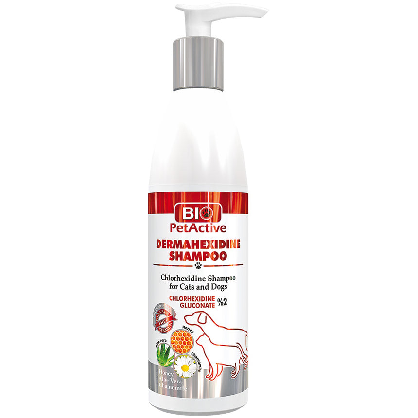 Sampon cu clorhexidina pentru caini si pisici Biopet Dermahexidine, 250ml