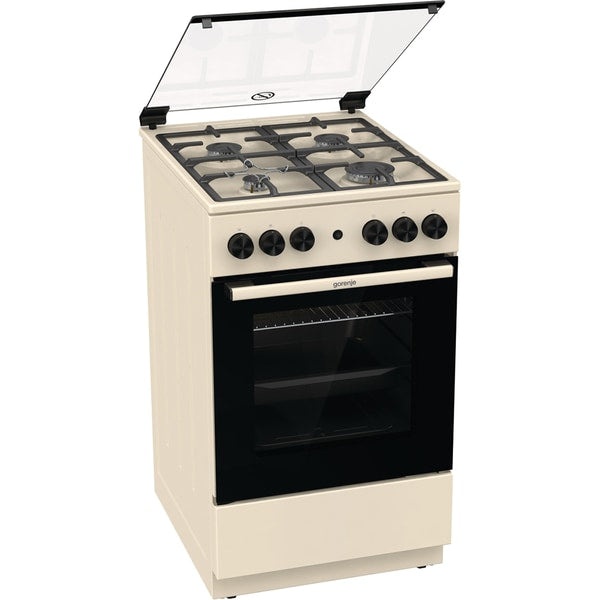 Aragaz GORENJE GG5A11BEF, 4 arzatoare, gaz, L 50 cm, Bej