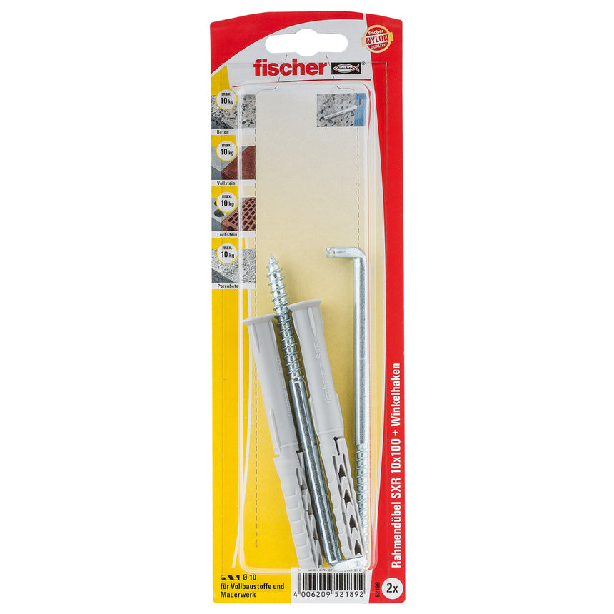 Set 2 buc, diblu fischer nylon cu carlig SXR 10x100 WH K
