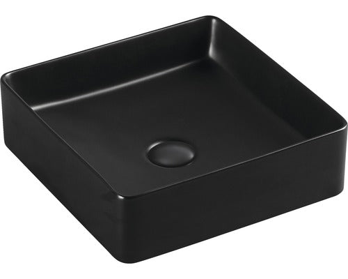 Lavoar Patrat, cu Montaj pe Blat, Sanotechnik K424B, 40,5x40,5 cm, Negru