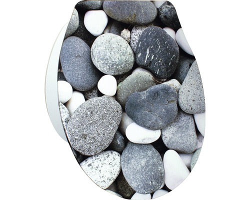 Capac WC form & style Stone din duroplast, inchidere lenta, 46,5x36,5 cm