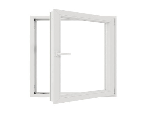 Fereastra PVC Termopan 4 Camere 100x100 cm Alba Dreapta Deschidere Simpla, Alb
