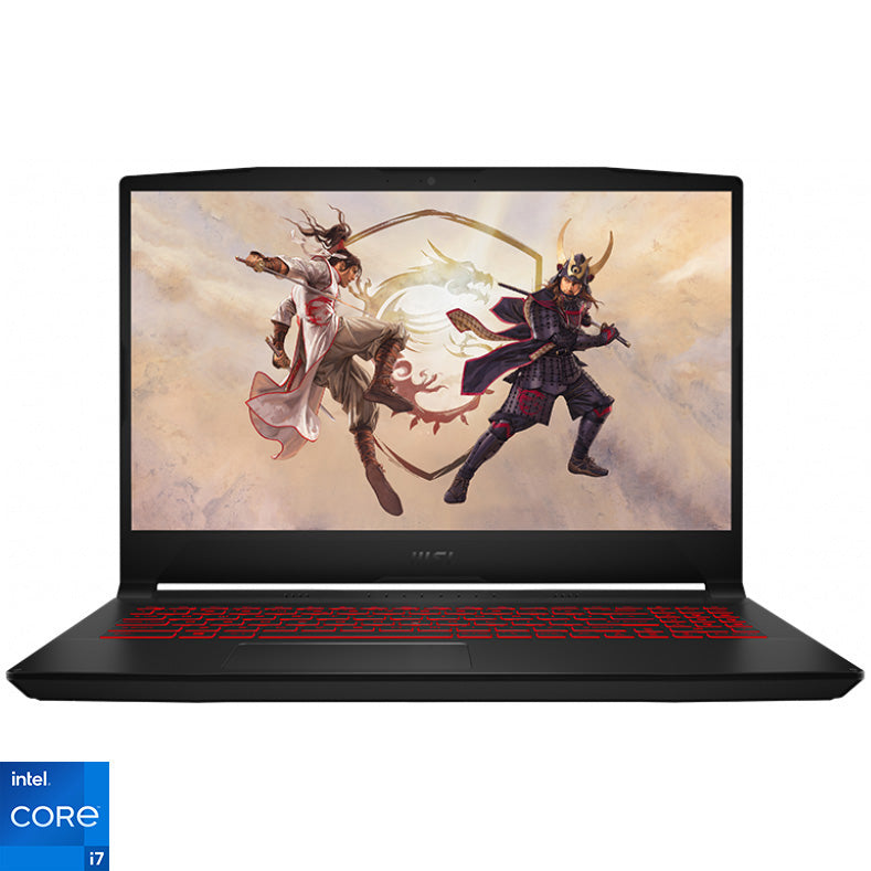Laptop Gaming MSI Katana GF66 11UE-247XRO, Intel Core i7-11800H pana la 4.6GHz, 15.6" Full HD, 16GB, SSD 512GB, NVIDIA GeForce RTX 3060 6GB, Free Dos, negru