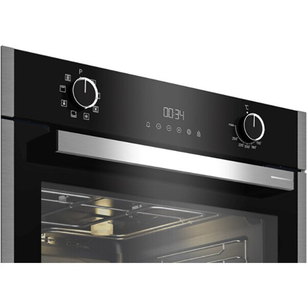 Cuptor incorporabil GRUNDIG GEBM19300BC, Electric, Autocuratare catalitica, 72 l, Clasa A+, HotAero Pro, Negru-Inox