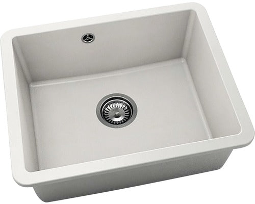 Chiuveta Bucatarie Cu O Cuva Fat Avangard 221 56x46 Cm, Fara Picurator, Montare Sub Blat, Fatgranit White